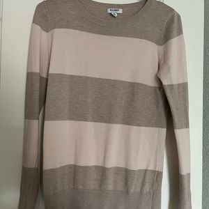Old navy cream and beige striped long sleeve top size Medium